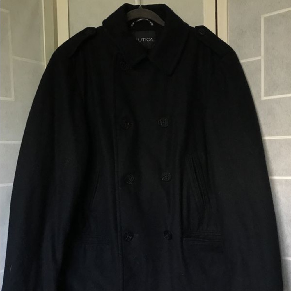 Nautica Navy Wool Pea Coat